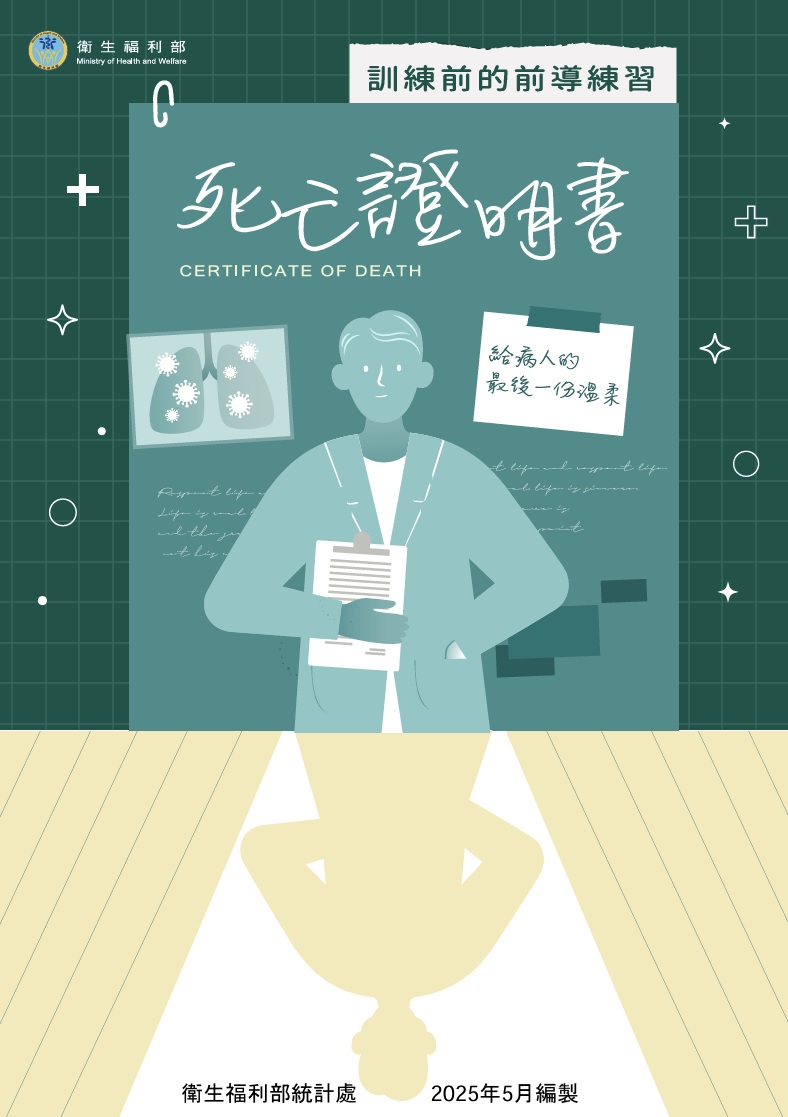 「死亡證明書填報介紹」訓練前的前導練習(衛生福利部統計處2025年5月編製)-給病人的最後一份溫柔