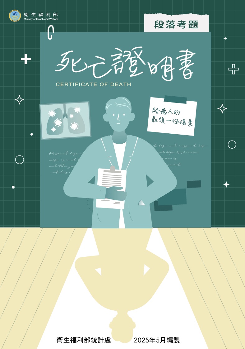 「死亡證明書填報介紹」段落考題(衛生福利部統計處2025年5月編製)-給病人的最後一份溫柔